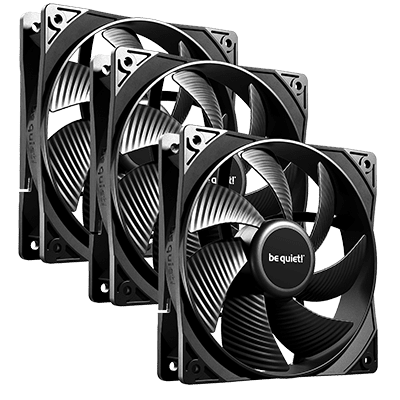 be quiet! Pure Wings 3 120mm PWM Triple Fan Pack - Black