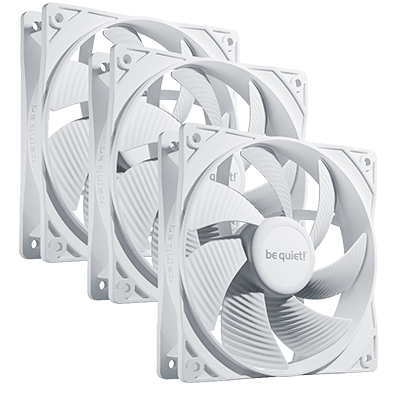 be quiet! Pure Wings 3 120mm PWM Triple Fan Pack - White