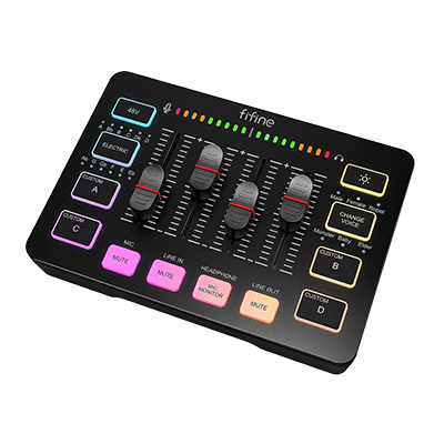 FIFINE Ampligame SC3 Gaming Audio Mixer - Black