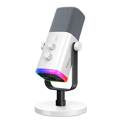 FIFINE AmpliGame AM8 RGB Microphone - White