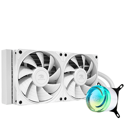 iBUYPOWER AW4 240mm ARGB Liquid Cooler - White