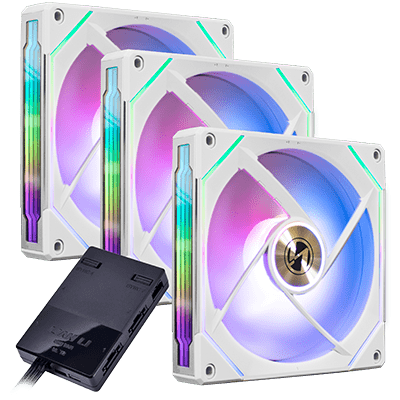 Lian Li UNI FAN SL-INFINITY ARGB 120mm Triple Fan Pack - White