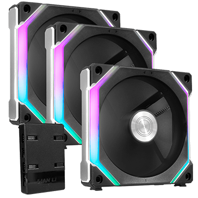 Lian Li UNI FAN SL120 V2 RGB 120mm Triple Fan Pack - Black